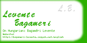 levente bagameri business card